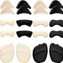 Geyoga 12 Pairs Shoe Filler for Too Big Shoes Women Heels Toe Inserts Loose Shoes Grips Adjustable Heel Liner Cushions Inserts Metatarsal Pads for Men Prevent Heel Pain Blisters(Elegant Style)