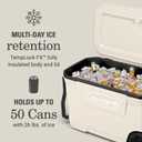 Coleman Classic Series Insulated Portable Cooler, Leak-Resistant Outdoor Hard Cooler Keeps Ice up to 5 Days, 62 Quart, Desert Sand, 62qt