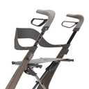 byACRE Carbon Ultralight Back Rest for Wide Model Rollator, Gray Adjustable Back Support Accessory, Rollator Not Included