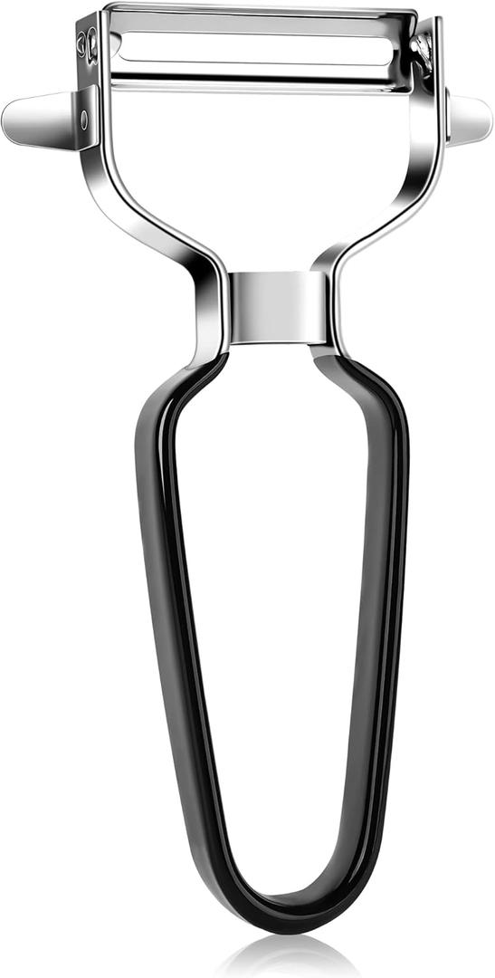Urbanstrive Stainless Steel Y Shaped Vegetable Peelers For Kitchen, Heavy Duty Potato Peeler Hand, Fruit Peeler Veggie Peeler, Kitchen Food Peelers, Comfortable Handle, Dishwasher Safe, Black