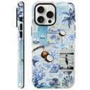 KANGHAR Magnetic Designed for iPhone 16 Pro Max Case, Cute Blue Summer