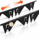 Stove Gap Covers for Electric, Oven Side Guards 2pcs, Gas Range Crack Strip, Stainless Steel Space Filler Between Stove & Counter Top, Crumb Catcher-Adjustable Len. 13.8" to 27.5", Fit 18",22",25" etc