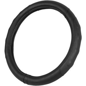 Motor Trend Ergonomic Grip Steering Wheel Cover/Protector for Small Size Steering Wheels in Cars, SUVs, Boats (13.5-14.5") (Grip Drive Pro Comfort Grip (Black/Black Stitching))