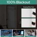 HOMEIDEAS 100% Linen Blackout French Door Curtains, Privacy Door Window Curtains, 26 X 68 Inch Room Darkening Blinds, Thermal Insulated Shades for Bedroom, 1 Panel, Black
