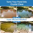 Pond Filter & Fountain Kit with 3 Spray Heads, All-in-one 400GPH Pond Fountain Pump with 4-Stage Filtration, for Garden, Water Feature, 200-350 Gallon Outdoor Koi Fish Ponds