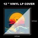 120 Pack Vinyl Record Sleeves Outer, 12.75"x12.75" 3 Mil Thick Protective Album Covers for 12" LPs, Crystal Clear Archival-Quality Outer Sleeves for Single Vinyl Storage
