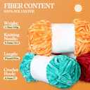 Woanger 20 Skeins Soft Chenille Yarn Velvet Blanket Yarn for Crocheting Hand Knitting Weaving DIY Craft, 93 Yards Each (Novel Color)