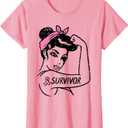 Breast Cancer Survivor Rosie Riveter Pink Awareness Women T-Shirt, 2XL