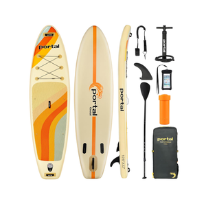 PORTAL SUP Inflatable Paddle Board for Adults 10'6'' Stand Up Paddleboard,Non-Slip Deck Blow up Paddle Boards with Adjustable Paddle, Carry Bag, and Repair Kit