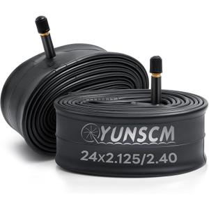 2-PCS 24" Bike Tubes 24x2.125/2.20/2.25/2.30/2.35/2.40 Bicycle Tubes Compatible with 24"x2.125"-2.40" AV32MM Schrader Valve/FV48mm Presta Valve Road Mountain Bike Bicycle Tire Tubes