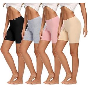 Molasus Womens Cotton Boxer Shorts Underwear Anti Chafing Bike Shorts, Size: M