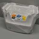 Forbena Toddler Step Stool for Bathroom Sink, 2 Step Stool for Kids Toilet Potty Training, Non-Slip Toddlers Baby Child Kid Plastic Poop Stools with Handle for Kitchen Counter Bed (White-Grey)