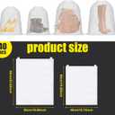 Woanger 40 Pcs Dust Bags for Handbags Drawstring Dust Proof Purse Storage Bags, 2 Size Non Woven Breathable Fabric Shoes Pouch for Purse Backpack Boots Cloth Storage Travel Package Organizer, White