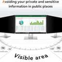 Mamol 21.5 Inch Computer Privacy Screen - Removable Anti Blue Light Glare Filter, Anti-Scratch Protective Film