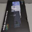 Wireless Keyboard and Mouse Backlit  Typewriter Keyboard with Magnetic Wrist Rest, Retro Round Keycaps, Light Up Letters, 2.4GHz Cordless Combo for Mac, Windows, PC, Laptop, Trueque [Upgraded]