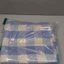 Bapawfish Linen-Dusty Blue Buffalo Check Curtains 95 Inches Length, Farmhouse Semi Sheer Drapes 8 FT for Bedroom Living Room, Buffalo Plaid Window Treatment, Rod Pocket, 40" Wx95 Lx2, Linen-Dusty Blue