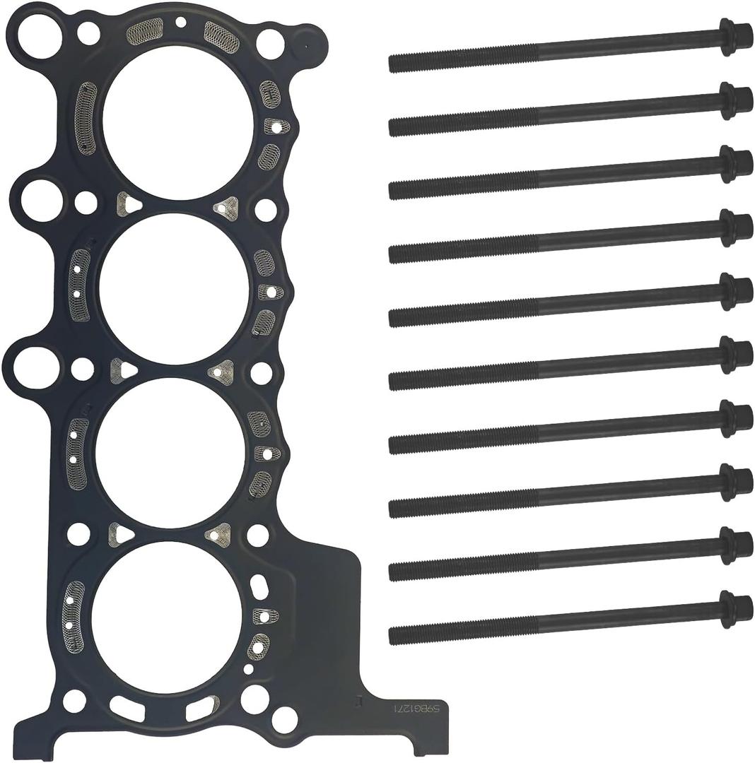 122516A0A01 Cylinder Head Gasket with Head Bolt Kit Fit for Honda Accord 2018-2022 Civic 2016-2021 CR-V 2017-2021, 1.5L L4 Gas DOHC Turbo 16V, Multi-Layered Steel Like 55383 1225159B004