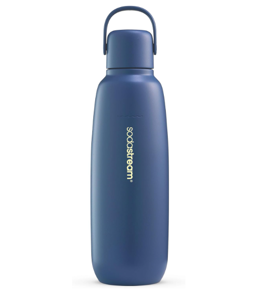 sodastream Fizz & Go Cool  All Metal Bottle (Storm) Carbonating Bottle Capacity, 0.9L