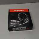 Wireless Headset with Microphone Noise Cancelling, 5.0 Bluetooth Headset with Mic Mute & USB Dongle, Wireless Headphones for Cell Phone PC Computer Call Center Office Teams Work Meetings (Champagne Gold & White)