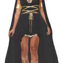 FQLGJMY Women Cosplay Costume Fancy Dress Greek Goddess Cleopatra Roman Warrior Fallen Angel Vampire Witch for Halloween M