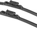 X AUTOHAUX 2pcs 24"+21" Silicone Front Windshield Wiper Blade for VW Tiguan 2007-2017 for Saturn Aura 2007-2009 Windscreen Wiper OE Replacement Set All-Seasons Top-Lock/Push Button