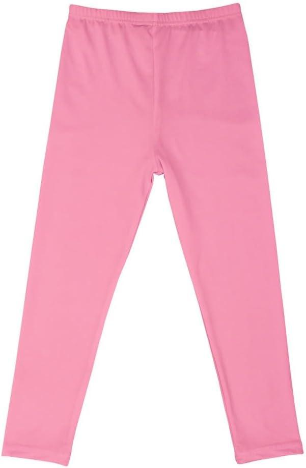 Girls'Leggings Comfortable Stretchy Footless Girls Pants Kids Soft Pull On Warm Tights Pink for 11-12Years