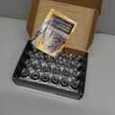 MIKKUPPA 32pcs M14x1.5 Lug Nuts - Replacement for Chevy Silverado GMC Sierra Ram 2500 3500 Factory OEM Wheel, Chrome 1.75" Height 7/8" Hex Closed End One-Piece Design Tire Lug Nuts 611-236 9596070