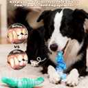 BoYoYo Tough Dog Toys for Aggressive Chewers 2 Pack, Indestructible Dog Toy for Large Dogs, Durable Dog Toys to Keep Them Busy for Large Breed, Teeth Cleaning and Training, Beef Flavor (Blue&Green)