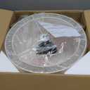 Drum Semi Flush Mount Ceiling Light, 16 inch 3 Lights Ceiling Light Fixture with 2-Layer Fabric Shade, Black Farmhouse Drum Ceiling Lighting for Bedroom, Hallway, Dining Room, Kitchen