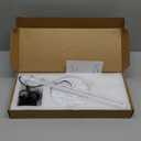 EDISHINE Upgraded LED Table Lamp, Dimmable Bedside Lamp, 3 Color Temperature, Power Cord Touch Switch Desk Lamp, Minimal Nightstand Lamp for Bedroom, Living Room, Gift, Metal Finish, Eye Caring, White