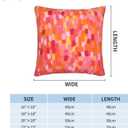 Abstract Geometry Red Throw Pillow Covers Set of 2 Couch Pillow Case Decoration Cushion Covers for Sofa Home Living Room Bedroom Outdoor 18X18 Inch