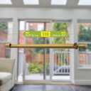 Ideal Security Sliding Door Security Bar with Childproof Lock, Adjustable, for Patio Doors and Sliding Glass Doors, Metallic Gold (25.75-47.5 Inches)
