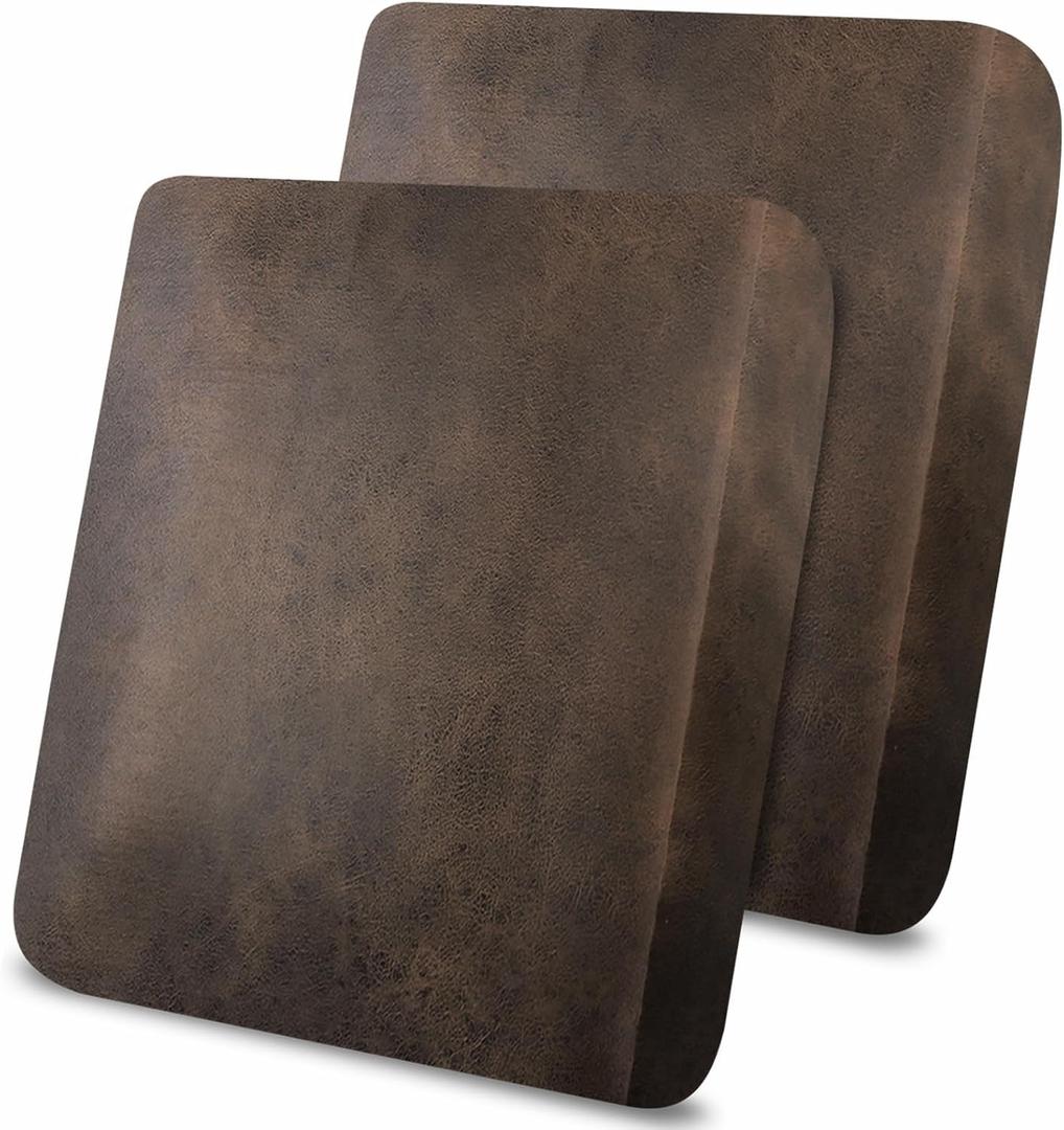 Leather Like Couch Cushion Covers Sofa Slipcovers Sets Couches Furniture Protector Covers for Sectional Armchair Loveseat Stretch Spandex Fabric, Machine Washable (2 Cushion Sofa, Brown)