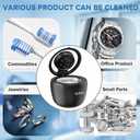 Ultrasonic Retainer Cleaner 45kHz Dental Cleaning Machine With 6 U/V Lights Adjustable Buzzer Alarm 200ML Capacity Black