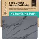 TOSORO - Stone Bath Mat Diatomaceous Earth Shower Mat Non-Slip Super Absorbent Diatomite Stone Bath Mats for Bathroom Floor Quick Drying Natural Easy to Clean (23.5 x 15) - Graphite