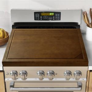 Fun Memories Noodle Board Stove Cover - Bamboo Wood Top Covers for Electric and Gas Sink RV 30 inL x 22 inW x 2.5 inTh Raised Cutting with Legs Juice Grooves XXX-Large, Walnut 
