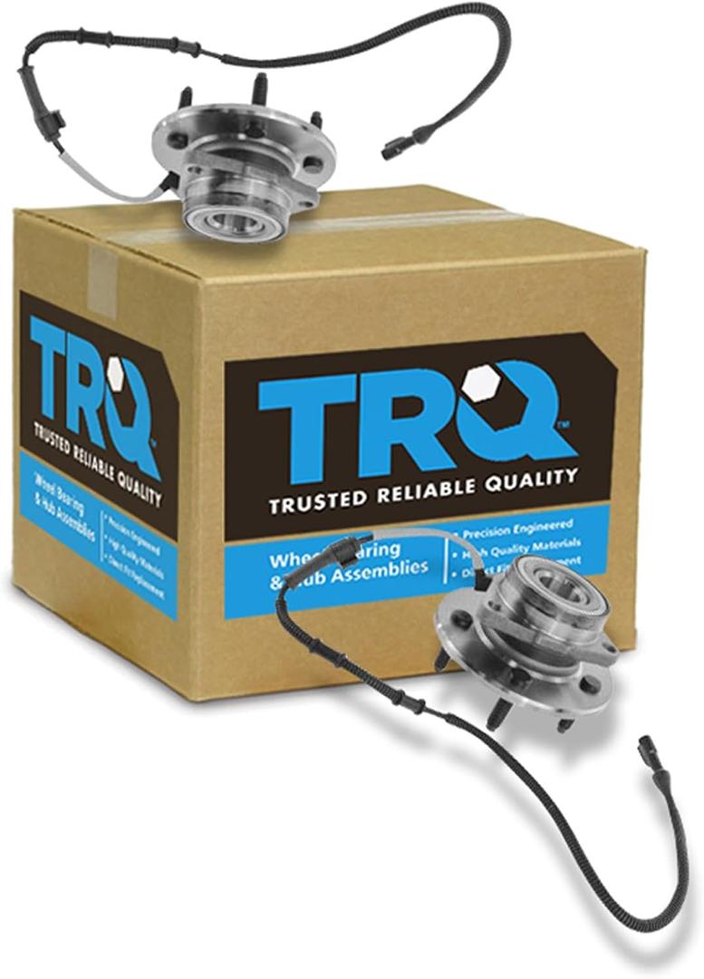 TRQ 2 Piece Front Wheel Bearing & Hub Assembly Set 4WD