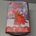 COMIN 8.5FT Long Christmas Inflatables Outdoor Decorations, Blow Up Santa Claus Riding Dinosaur with Built-in LEDs for Christmas Indoor Outdoor Yard Lawn Garden Decorations