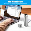 4 Pack Mini Water Bottles, 4.4 Oz Insulated Stainless Steel Bottle, Slim Purse Water Bottles, Leak Proof Flask Keeps Drink Cold and Hot for Purse Women Lunch Bag Coffee (Silver)