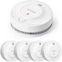 X-Sense Smoke Alarm, 10-Year Battery Fire Alarm Smoke Detector with LED Indicator & Silence Button, SD2J0AX, Pack of 5