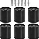 3 inch Metal Bed Legs Replacement for Adjustable Bed Base Frame, Exchangeable Threading Set of 6