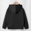 SweatyRocks Girl's Long Sleeve Graphic Hoodies Y2K Sweatshirt Pullover Going Out Tops (Black) Size: 12yrs