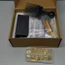 Dreadlock Machine, Dreadlock Machine Kit Automatic Loc Machine with Multiple Tools 3 Replacement Holes(0.2/0.39/0.63in) Dreadlocks Jewelry Barber Hair Brush Hair Locking Tools Dreadlock Crochet Hook