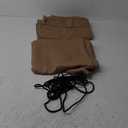 NICETOWN 2 Panels Weighted Blackout Curtains Patio Waterproof Outdoor Curtains, Thermal Insulated Top & Bottom Grommet & Back Tab Wind-Break Drapes Privacy for Pergola, W52 by L84, Tan-Khaki