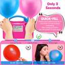 FLSEPAMB Balloon Pump, Electric Balloon Pump,Portable Dual Nozzles Electric Balloon Air Pump 110V 600W, Electric Balloon Inflator with Tying Tool, Colored Ribbons for Party Decoration