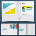 3 Ring Binder 2 Inch, ViVin Sturdy 2"-Slant D Ring Binder with 2 Interior Pockets, Clear View Cover, PVC-Free, Fits 500 Sheets of US Letter Size Paper (6 Pack, White)
