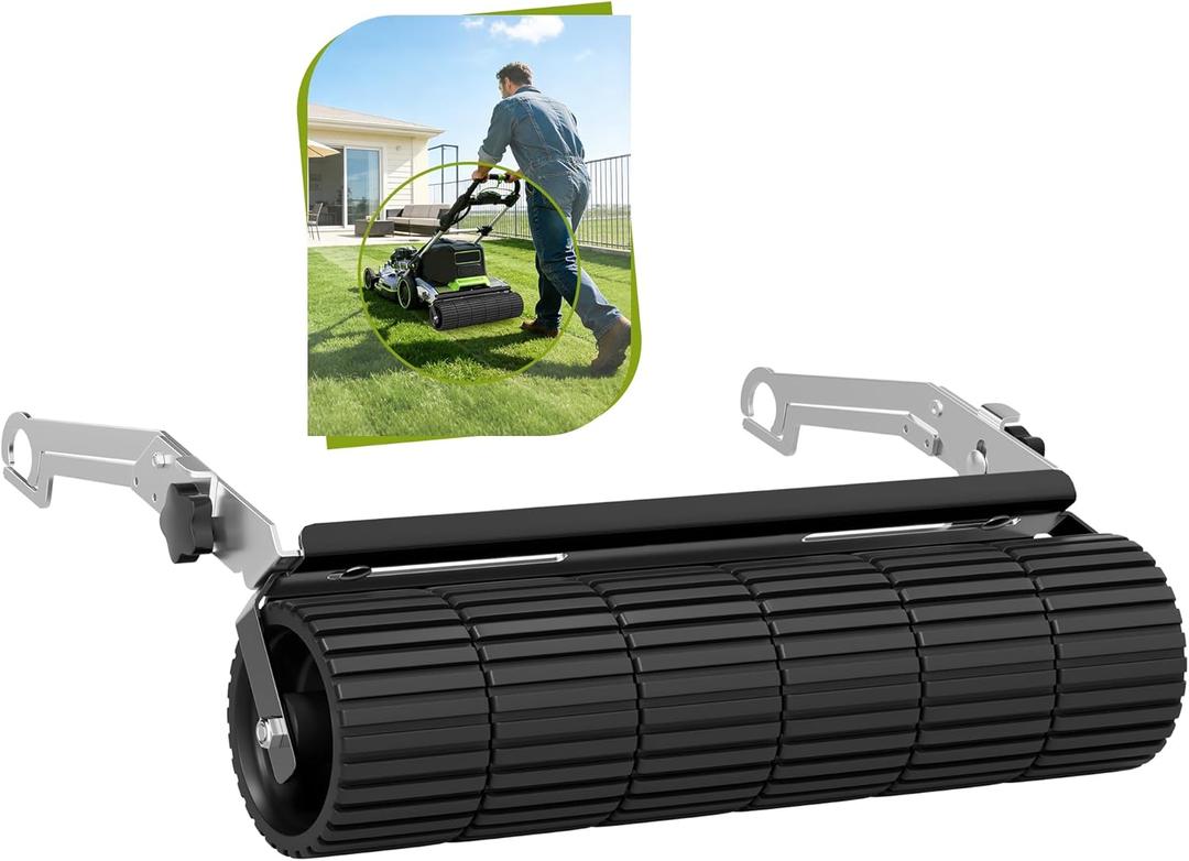 Lawn Striping Kit for EGO 21-Inch & RYOBI Walk-Behind Lawn Mowers: D-Ring Quick Mount Lawn Striper with 17" Roller - Tool-Free Installation for Professional Lawn Stripes in Backyard & Garden