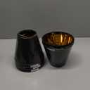 Aspen Creative 51054-5, Hardback Empire Transitional Clip-On Chandelier Shade, Black w/gold inside Washi Paper. 3" Top x 5" Bottom x 4.5" Slant, Set Of 5