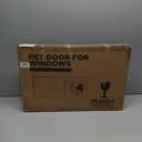 Sliding Cat Door for Window, Fits 22"-28.5" Width Window, 1-Min Install | Aluminum Frame + HD Glass | Weatherproof Design | Magnetic Closure Window Cat Door Insert, Adjustable Pet Door Window for Cats