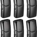 uxcell 6Pcs 8mmx4mm Flat Leather Clasps, Jewelry Bracelet Clasps Flat Closure End Caps for Jewelry Bracelet Craft Making Supplies DIY, Black